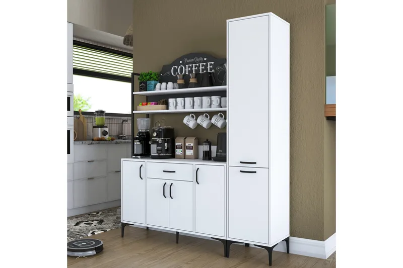 Manorma Highboard - Vit - Förvaring - Skåp - Förvaringsskåp