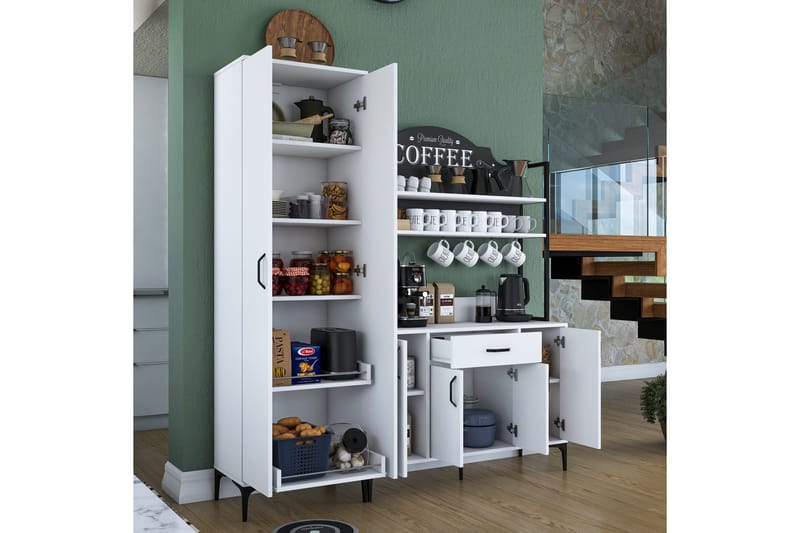 Manorma Highboard - Vit - Förvaring - Skåp - Förvaringsskåp