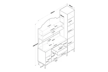 Manorma Highboard - Vit - Förvaring - Skåp - Förvaringsskåp