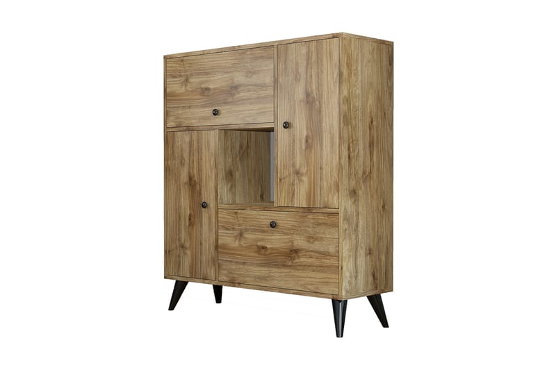 Mijdrekt Highboard 35x105 cm - Valnöt - Förvaring - Skåp - Förvaringsskåp