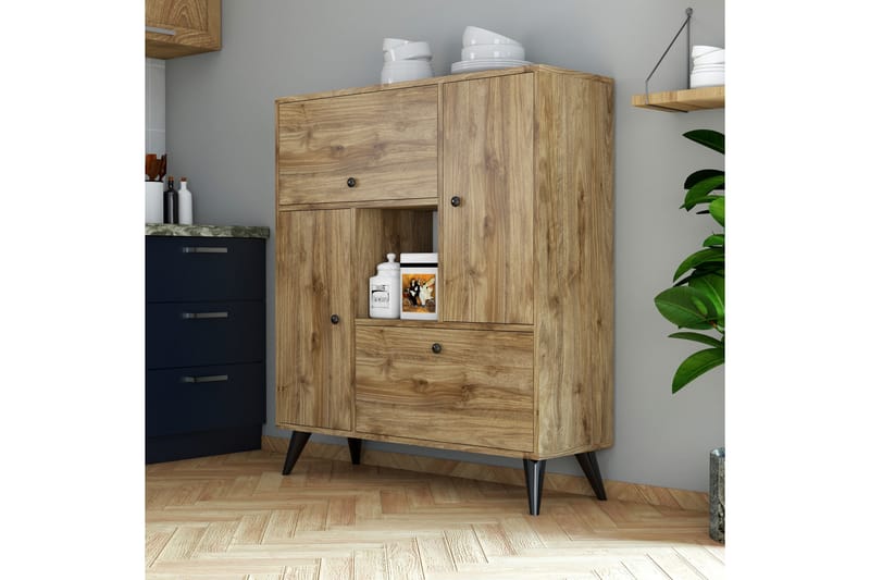 Mijdrekt Highboard 35x105 cm - Valnöt - Förvaring - Skåp - Förvaringsskåp