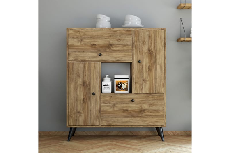 Mijdrekt Highboard 35x105 cm - Valnöt - Förvaring - Skåp - Förvaringsskåp