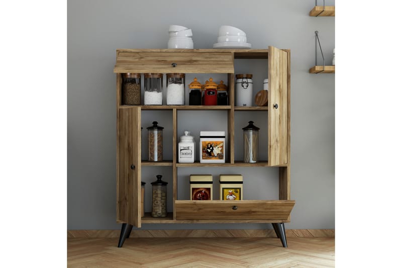 Mijdrekt Highboard 35x105 cm - Valnöt - Förvaring - Skåp - Förvaringsskåp