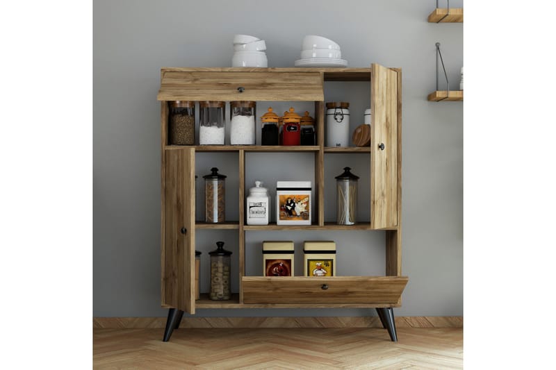 Mijdrekt Highboard 35x105 cm - Valnöt - Förvaring - Skåp - Förvaringsskåp