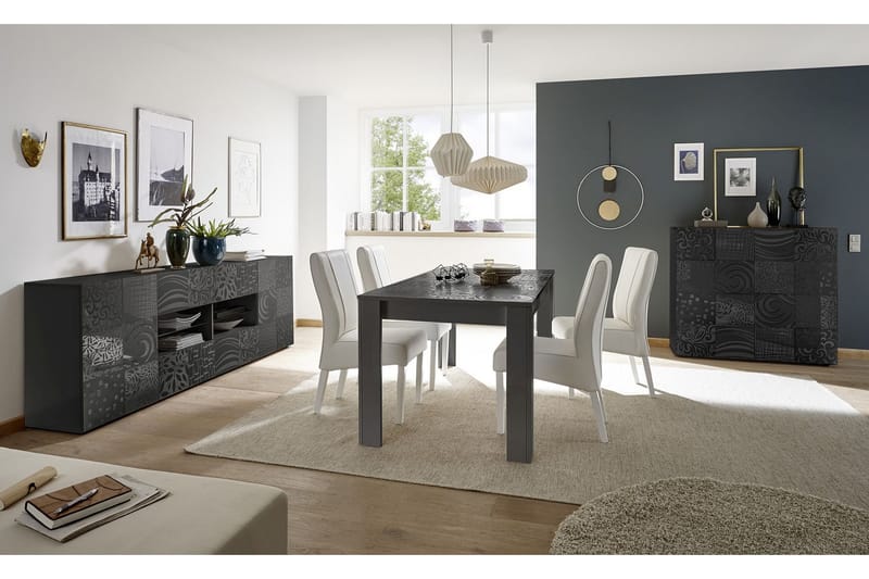 Mironne Highboard 121 cm - Grå - Förvaring - Skåp - Förvaringsskåp