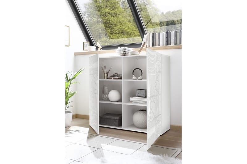 Mironne Highboard 121 cm - Vit - Förvaring - Skåp - Förvaringsskåp