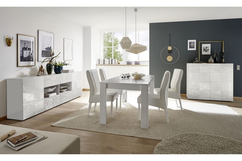 Mironne Highboard 121 cm - Vit - Förvaring - Skåp - Förvaringsskåp