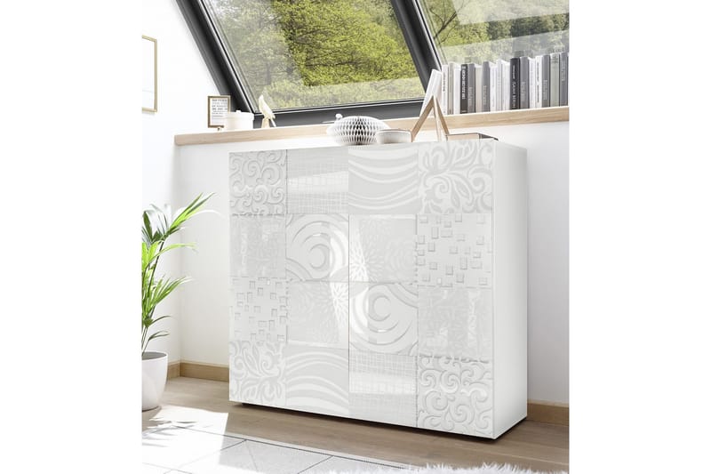 Mironne Highboard 121 cm - Vit - Förvaring - Skåp - Förvaringsskåp