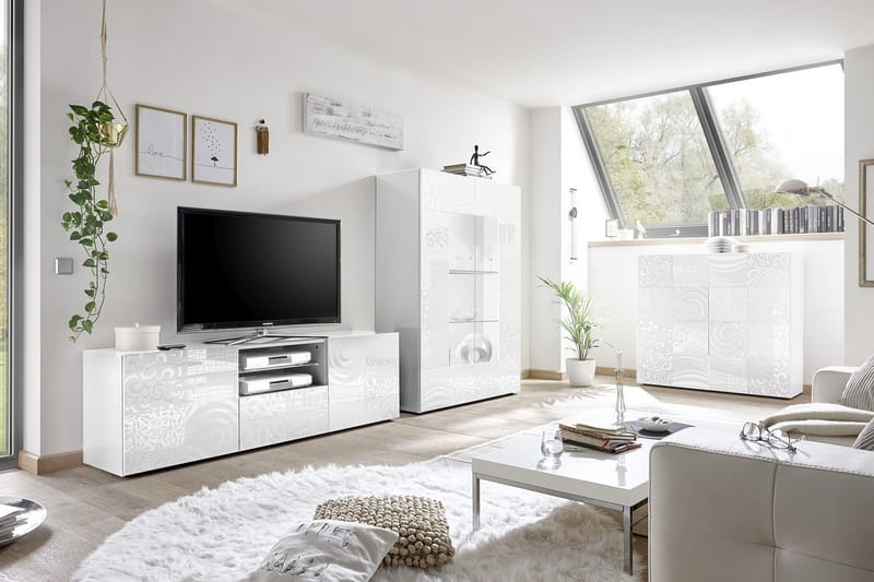 Mironne Highboard 121 cm - Vit - Förvaring - Skåp - Förvaringsskåp