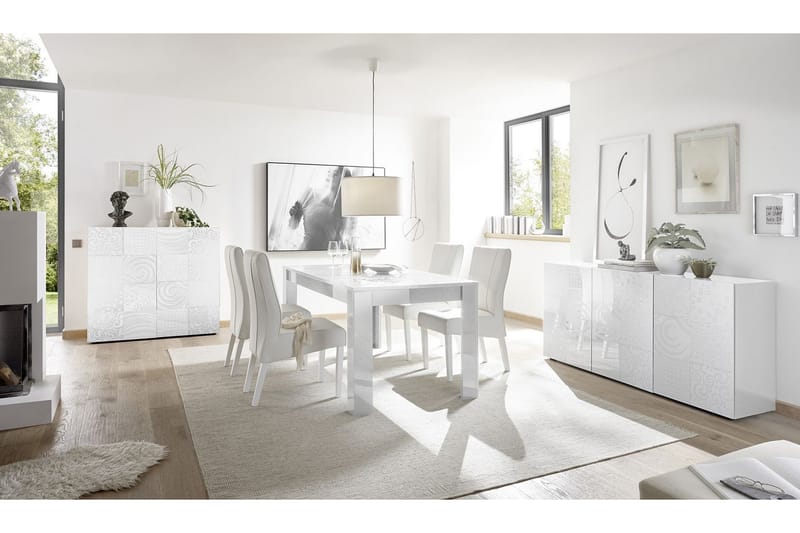Mironne Highboard 121 cm - Vit - Förvaring - Skåp - Förvaringsskåp