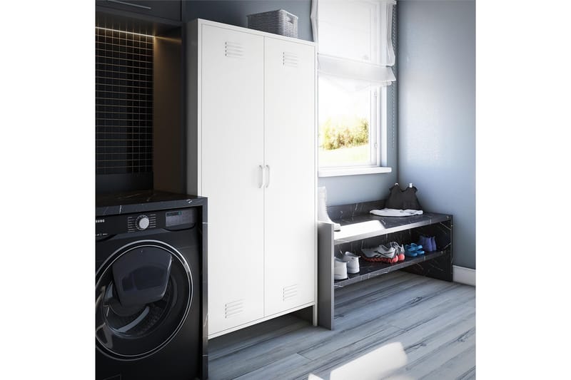 Mission District Highboard Vit - Dorel Home - Förvaring - Skåp - Förvaringsskåp