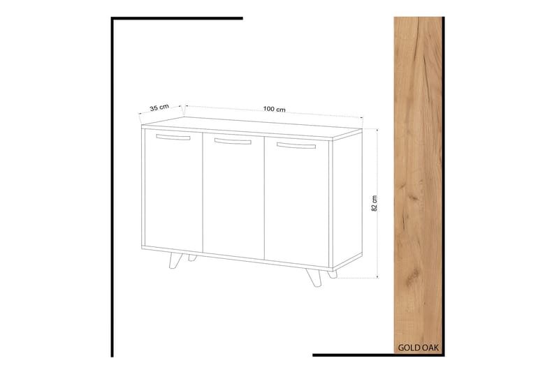 Mod Design Skänk - Trä/Vit - Förvaring - Skåp - Förvaringsskåp