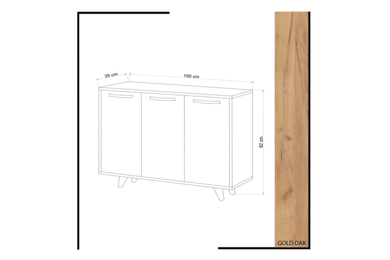 Mod Design Skänk - Trä/Vit - Förvaringsskåp