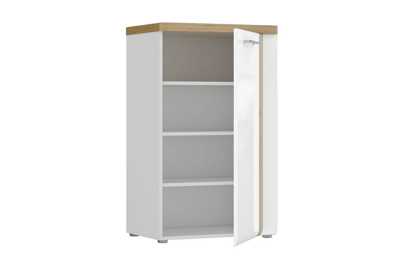 Nessebar Highboard 44x61 cm - Vit/Brun - Förvaring - Skåp - Förvaringsskåp