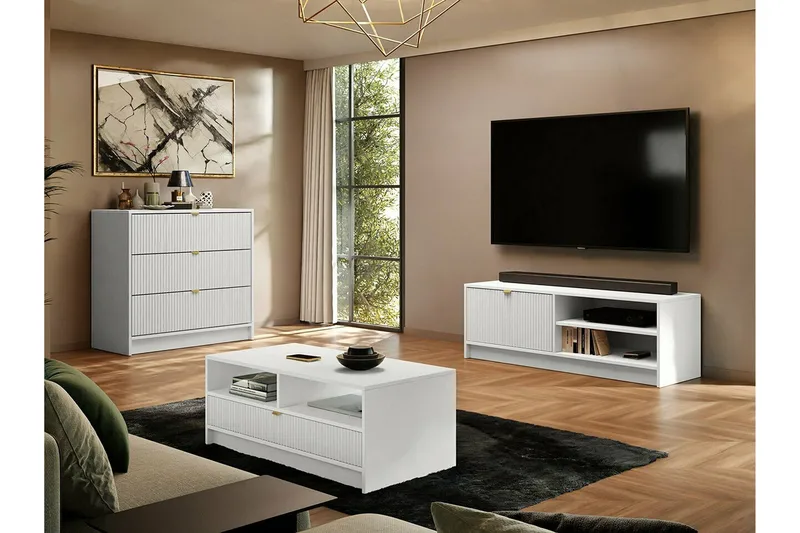 Novaj Highboard - Vit - Förvaring - Skåp - Förvaringsskåp