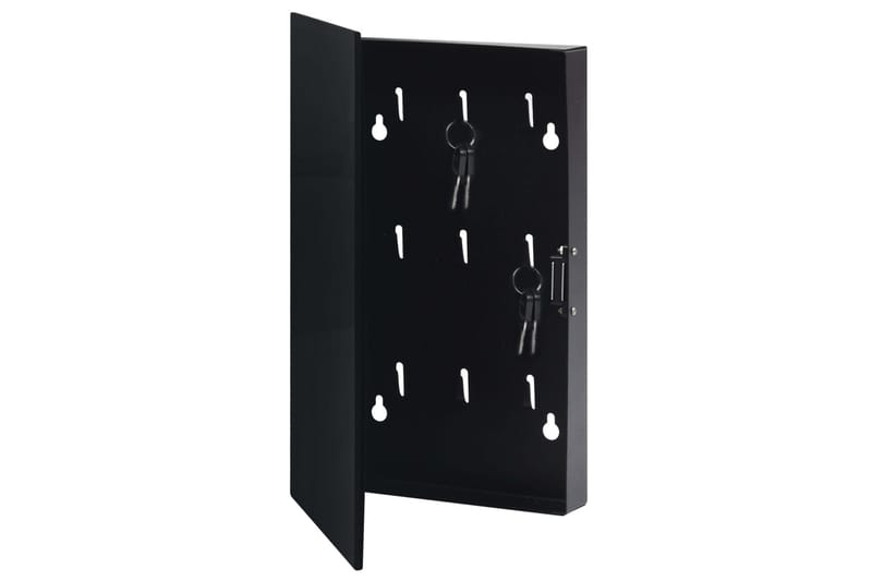 Nyckelskåp med magnetisk tavla svart 30x20x5,5 cm - Svart - Förvaring - Skåp - Förvaringsskåp - Nyckelskåp