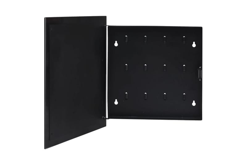 Nyckelskåp med magnetisk tavla svart 35x35x5,5 cm - Svart - Förvaring - Skåp - Förvaringsskåp - Nyckelskåp