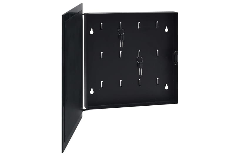Nyckelskåp med magnetisk tavla svart 35x35x5,5 cm - Svart - Förvaring - Skåp - Förvaringsskåp - Nyckelskåp