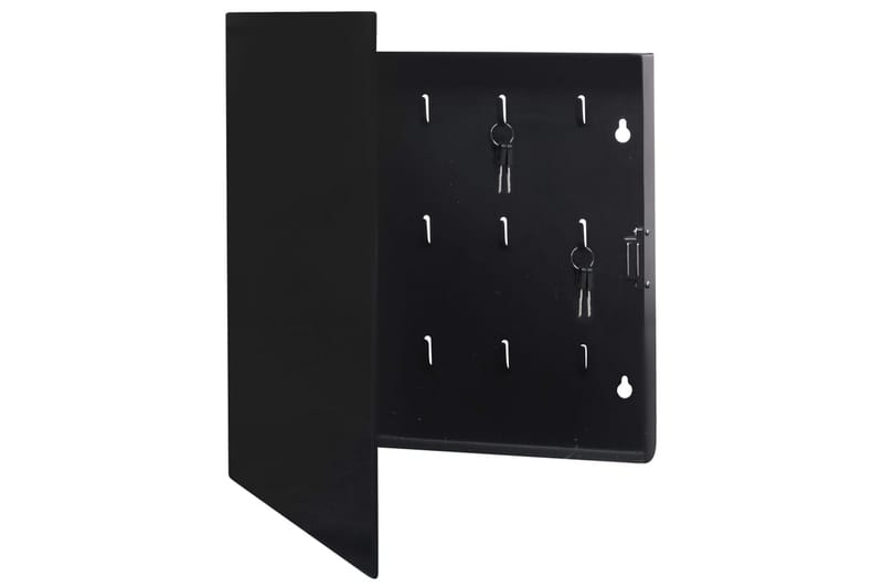 Nyckelskåp med magnetisk tavla svart 35x35x5,5 cm - Svart - Förvaring - Skåp - Förvaringsskåp - Nyckelskåp