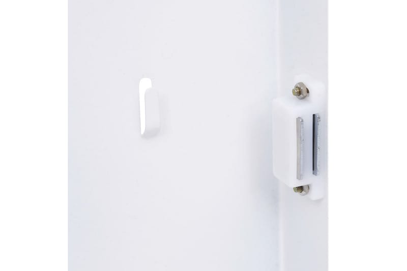 Nyckelskåp med magnetisk tavla vit 30x20x5,5 cm - Vit - Nyckelskåp