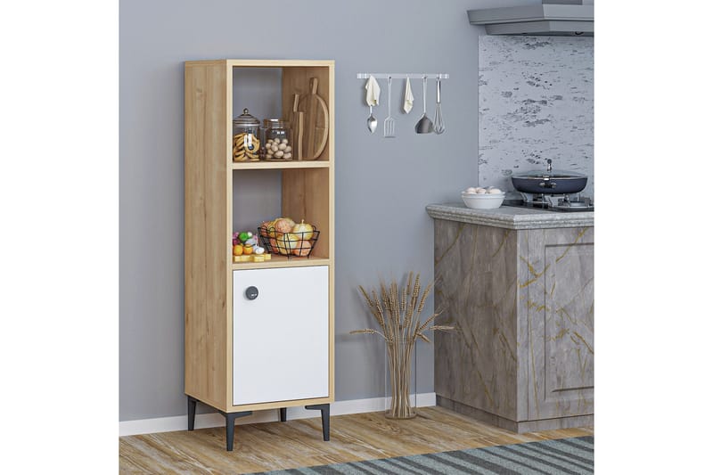 Olsenago Highboard 39x35 cm - Blå/Natur/Vit - Förvaring - Skåp - Förvaringsskåp