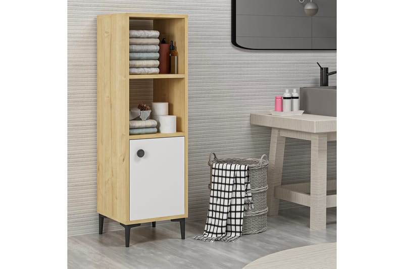 Olsenago Highboard 39x35 cm - Blå/Natur/Vit - Förvaring - Skåp - Förvaringsskåp