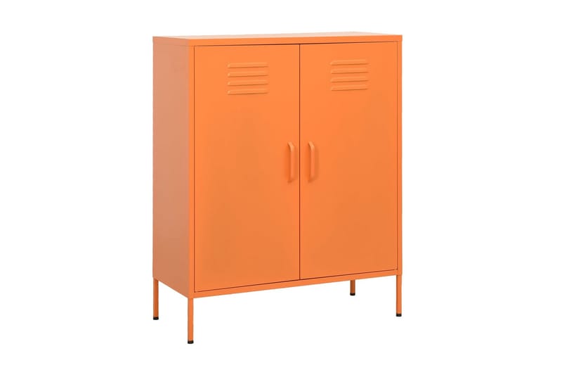 Förvaringsskåp orange 80x35x101,5 cm stål - Orange - Förvaringsskåp