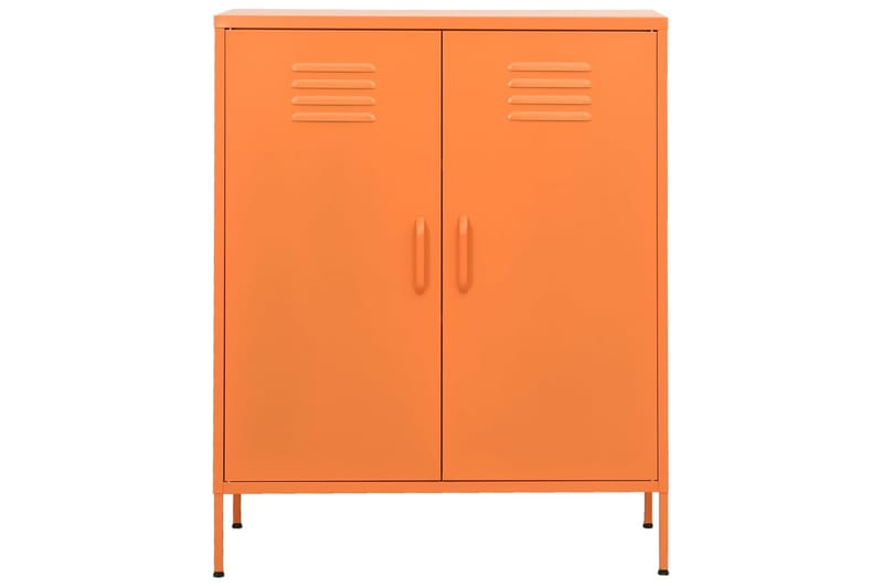 Förvaringsskåp orange 80x35x101,5 cm stål - Orange - Förvaringsskåp