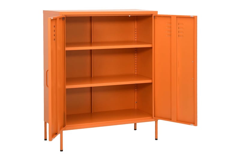 Förvaringsskåp orange 80x35x101,5 cm stål - Orange - Förvaringsskåp