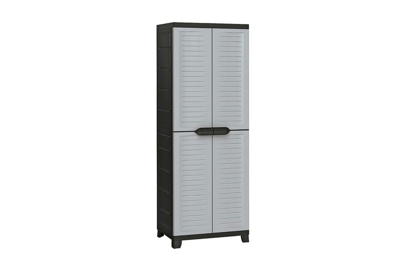 Plastskåp 65x45x181 cm - Grå - Förvaring - Skåp - Förvaringsskåp