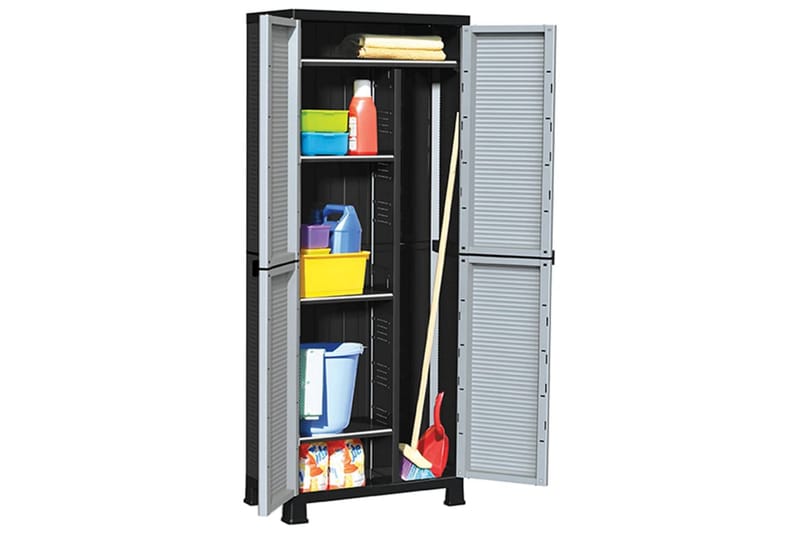 Plastskåp 68x39x171,5 cm - Grå - Förvaring - Skåp - Förvaringsskåp