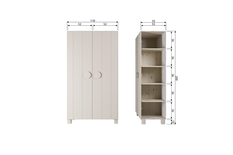Ragini Highboard - Beige - Förvaring - Skåp - Förvaringsskåp