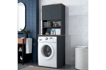 Ramdev Highboard - Valnöt/Antracit - Hus & renovering - Kök & bad - Badrum - Badrumsmöbler & badrumsinredning - Tvättställsskåp & kommod