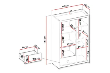 Rathmore Highboard - Grå - Förvaring - Skåp - Förvaringsskåp