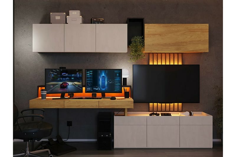 Rathmore Highboard - Ljusbrun - Förvaring - Skåp - Förvaringsskåp