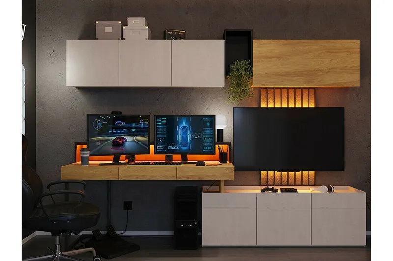 Rathmore Highboard Ljusgrå - Förvaring - Skåp - Förvaringsskåp