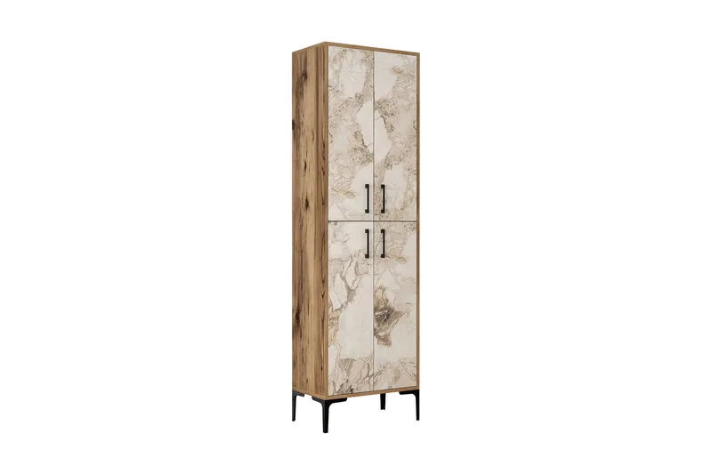Retzow Highboard 60x35 cm - Brun/Vit - Förvaring - Skåp - Förvaringsskåp