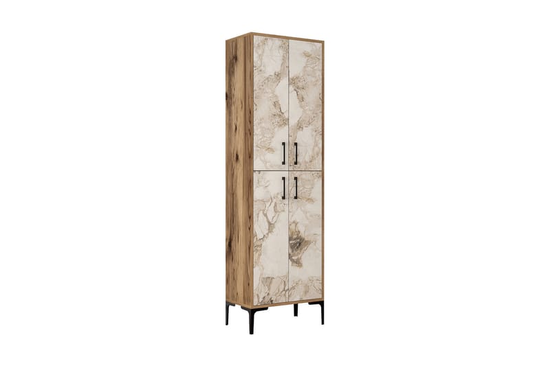 Retzow Highboard 60x35 cm - Brun/Vit - Förvaringsskåp