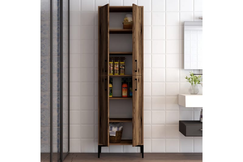 Retzow Highboard 60x35 cm - Mörkbrun - Förvaring - Skåp - Förvaringsskåp