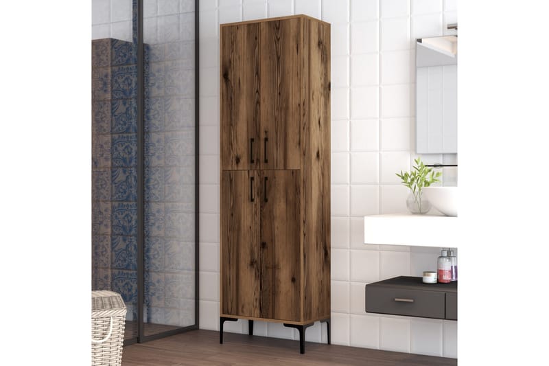 Retzow Highboard 60x35 cm - Mörkbrun - Förvaring - Skåp - Förvaringsskåp