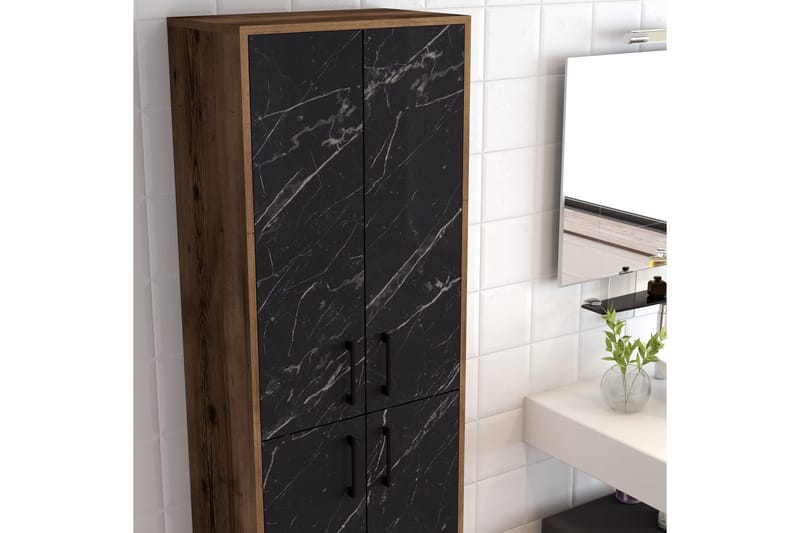 Retzow Highboard 60x35 cm - Mörkbrun/Svart - Förvaring - Skåp - Förvaringsskåp