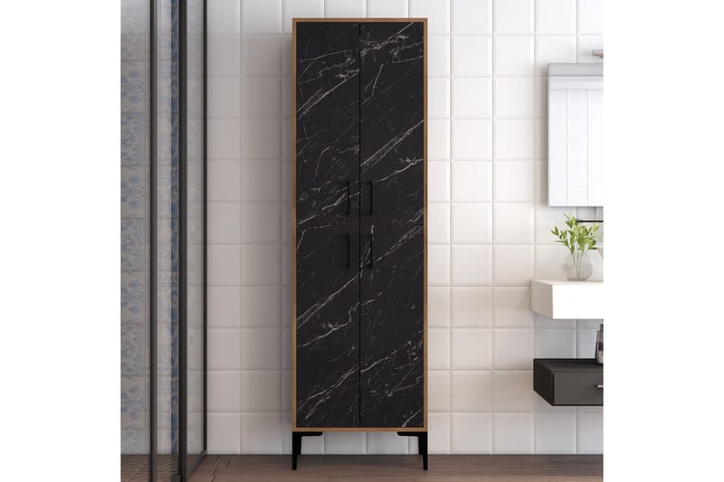 Retzow Highboard 60x35 cm - Mörkbrun/Svart - Förvaring - Skåp - Förvaringsskåp