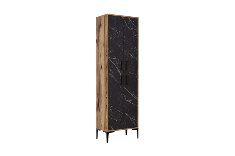 Retzow Highboard 60x35 cm, Mörkbrun/Svart