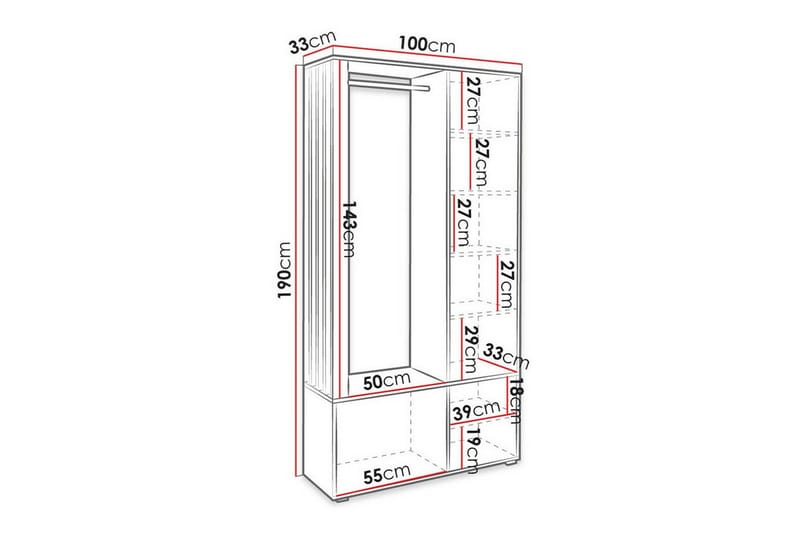 Rosehall Highboard NO_BRAND White - Förvaring - Skåp - Förvaringsskåp