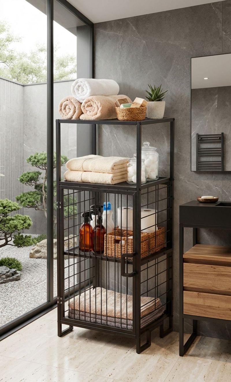 Belvi Förvaringsmöbel 96 cm - Hus & renovering - Kök & bad - Badrum - Badrumsmöbler & badrumsinredning - Badrumsförvaring