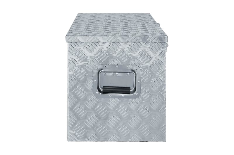 Förvaringslåda aluminium 110,5x38,5x40 cm silver - Silver - Förvaring - Skåp - Förvaringsskåp - Säkerhetsskåp - Deponeringsskåp & deponeringsbox