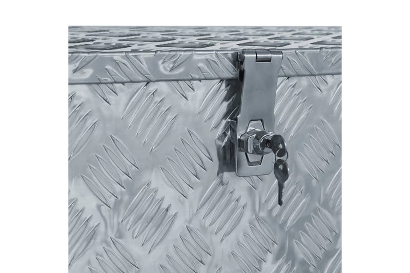 Förvaringslåda aluminium 110,5x38,5x40 cm silver - Silver - Förvaring - Skåp - Förvaringsskåp - Säkerhetsskåp - Deponeringsskåp & deponeringsbox