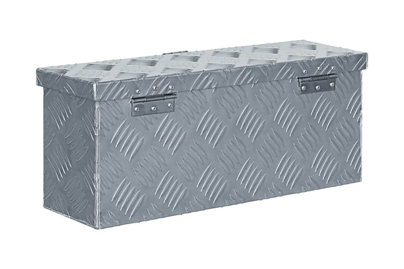 Förvaringslåda aluminium 48,5x14x20 cm silver - Silver - Förvaring - Skåp - Förvaringsskåp - Säkerhetsskåp - Deponeringsskåp & deponeringsbox