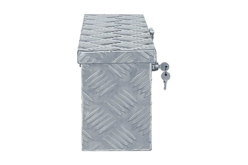 Förvaringslåda aluminium 48,5x14x20 cm silver - Silver - Förvaring - Skåp - Förvaringsskåp - Säkerhetsskåp - Deponeringsskåp & deponeringsbox