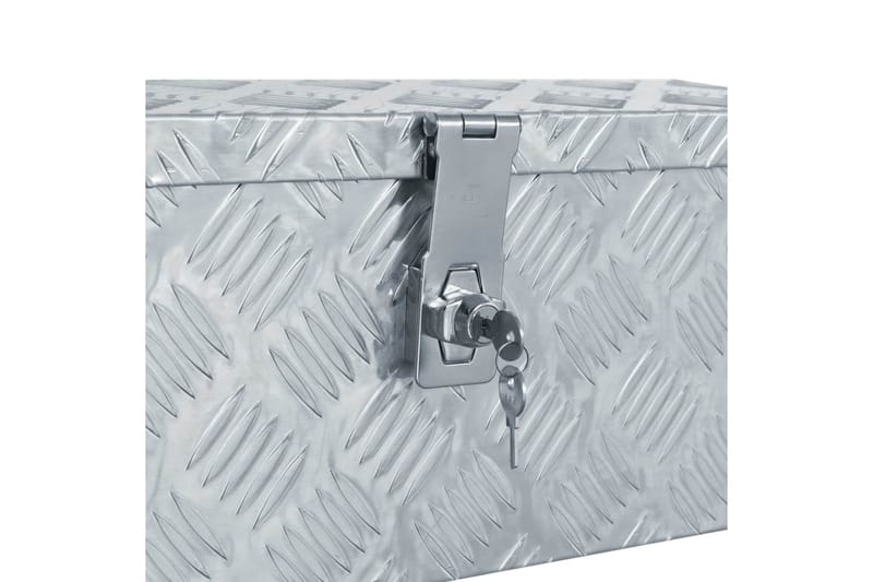 Förvaringslåda aluminium 48,5x14x20 cm silver - Silver - Förvaring - Skåp - Förvaringsskåp - Säkerhetsskåp - Deponeringsskåp & deponeringsbox